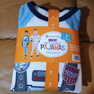 Boys Size 7 4 Piece Pajamas